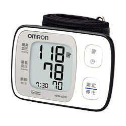 【手首式血圧計　HEM-6210】　★シンプルで使いやすい★オムロン製手首式血圧計