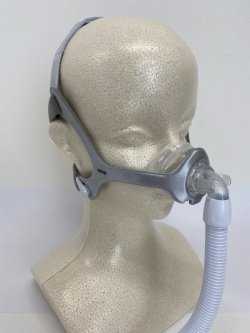 画像1: 【CPAP用マスク】ウィスプネーザルマスク Mワイドファブリックフレーム （Philips製）★全国宅配送料無料★